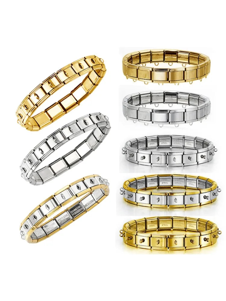 Simple DIY Making Beads Basic Multifunctional Hanging Italian Charm Link Fit 9mm Stainless Steel Bracelet hook Jewelry Wholesale - Clikcy