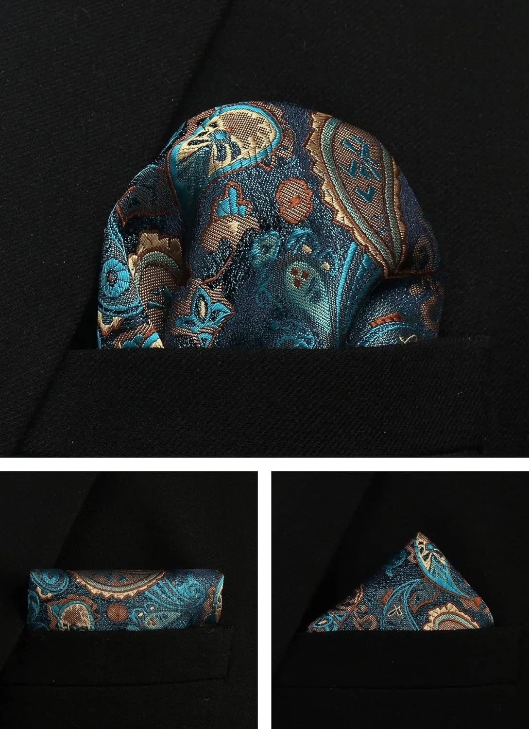 100% Silk Necktie Paisley Floral Mens Tie Top Quality Business Tie Pocket Square Tie Clip Cufflinks Set Classic For Men Gift Box - Clikcy