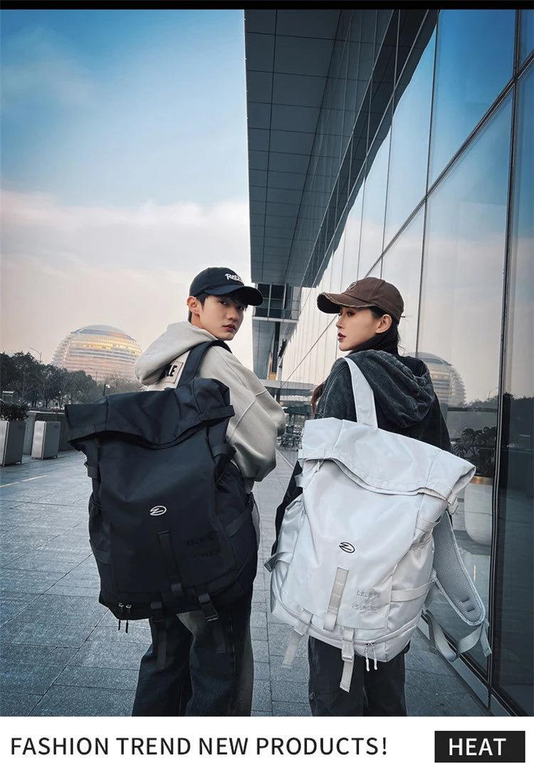 High Street Backpack for Men Women New Streetwear Bags Fashion Backpack Outdoor Leisure Unisex Couple Large Capacity Backpacks - Clikcy