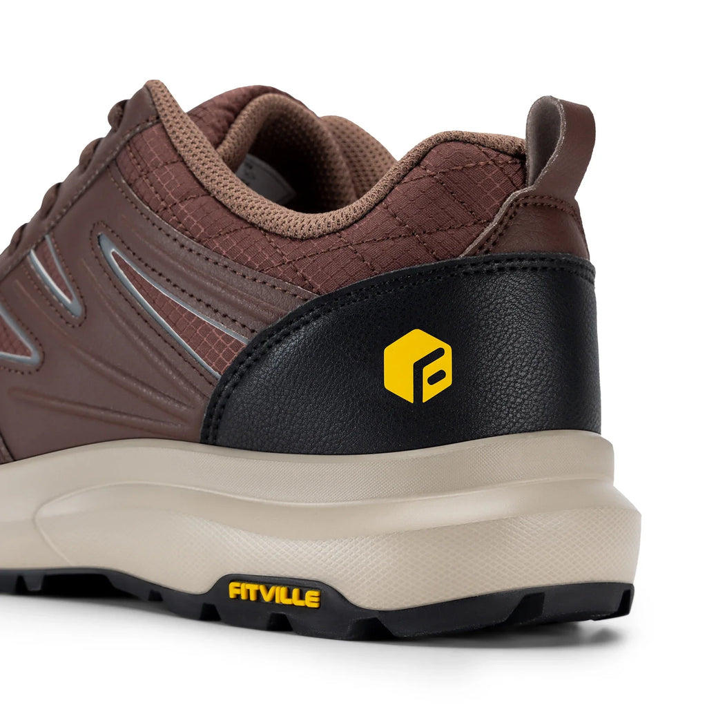 FitVille Men'S Widened Hiking Waterproof Outdoor Work Hiking Shoes With Arch Support To Relieve Heel Pain Lightweight Non-Slip - Clikcy