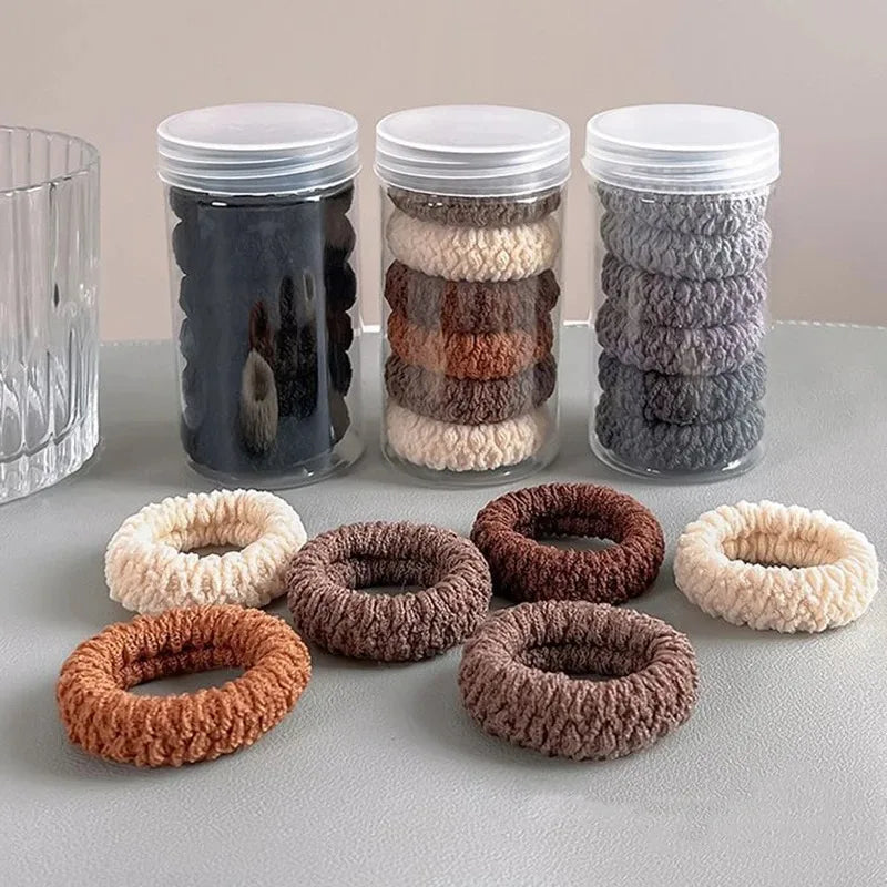 6PCS New Fashion Boutique Simple Thicken Ponytail Holders Rubber Band  Elastic Hair Bands Women Girls Hair Accessories Headwear - Clikcy