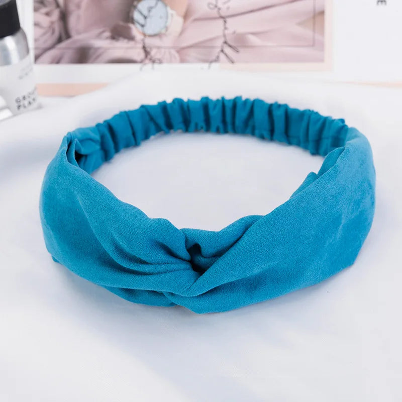 2024 New Design Fashion Women Summer Style Headbands Bohemian Girl Cross Turban Bandage Bandanas Hairbands Hair Accessories - Clikcy