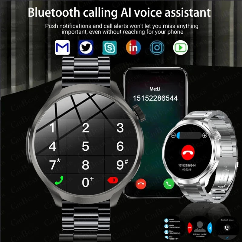 2025 New Smart Watch Men 1.85 Inch Compass 410 mAh Large Battery GPS Motion Track Bluetooth Call Health monitoring Smartwatches - Clikcy