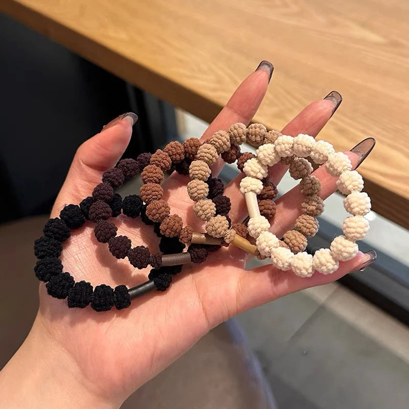 AWAYTR 5PCS New Girls Elastic Hair Rubber Bands  Headbands Women Hair Tie Hair Gum Ponytail Hair Holders Hair Accessories - Clikcy