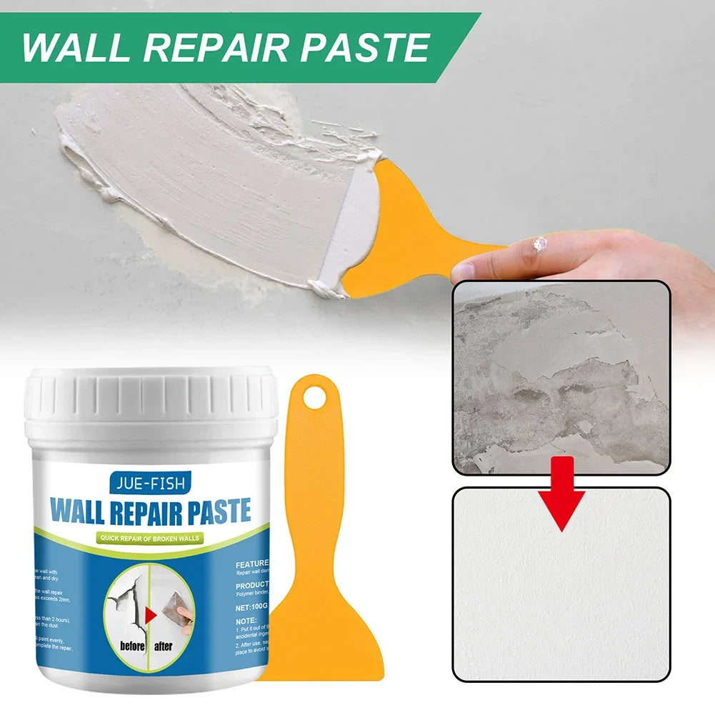 100g Multipurpose Ceramic Repair Agent Strong Adhesion Professional Adhesive Repair Agent with Scraper for Bathroom Wall Floor - Clikcy