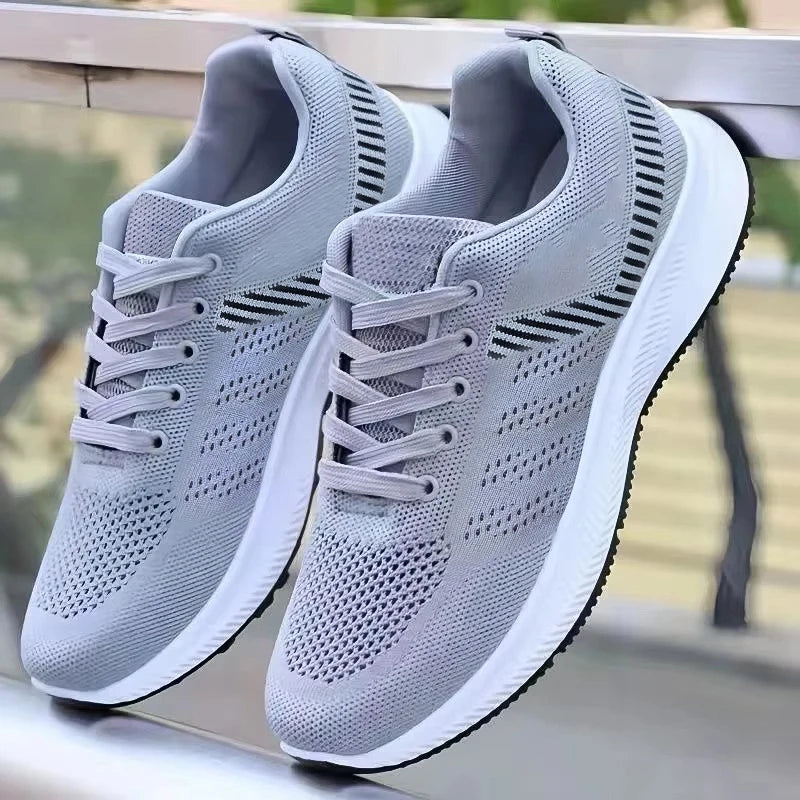 Men's casual light mesh sports shoes summer breathable cool running shoes fashion soft sole comfortable non slip male'ssneakers - Clikcy
