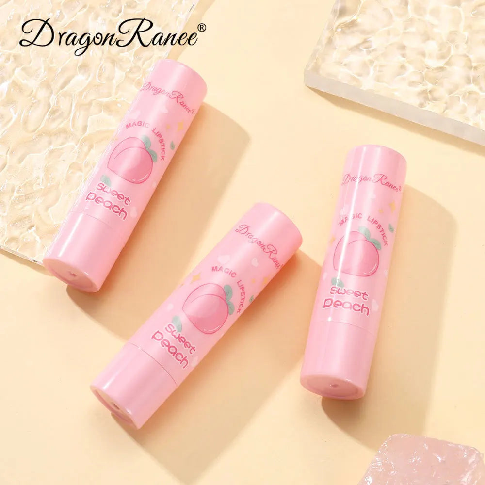 1PC Color Changing Lip Balm Temperature Change Tinted Lipstick Peach Moisturizing Lasting Waterproof Makeup Lip Care Cosmetics - Clikcy