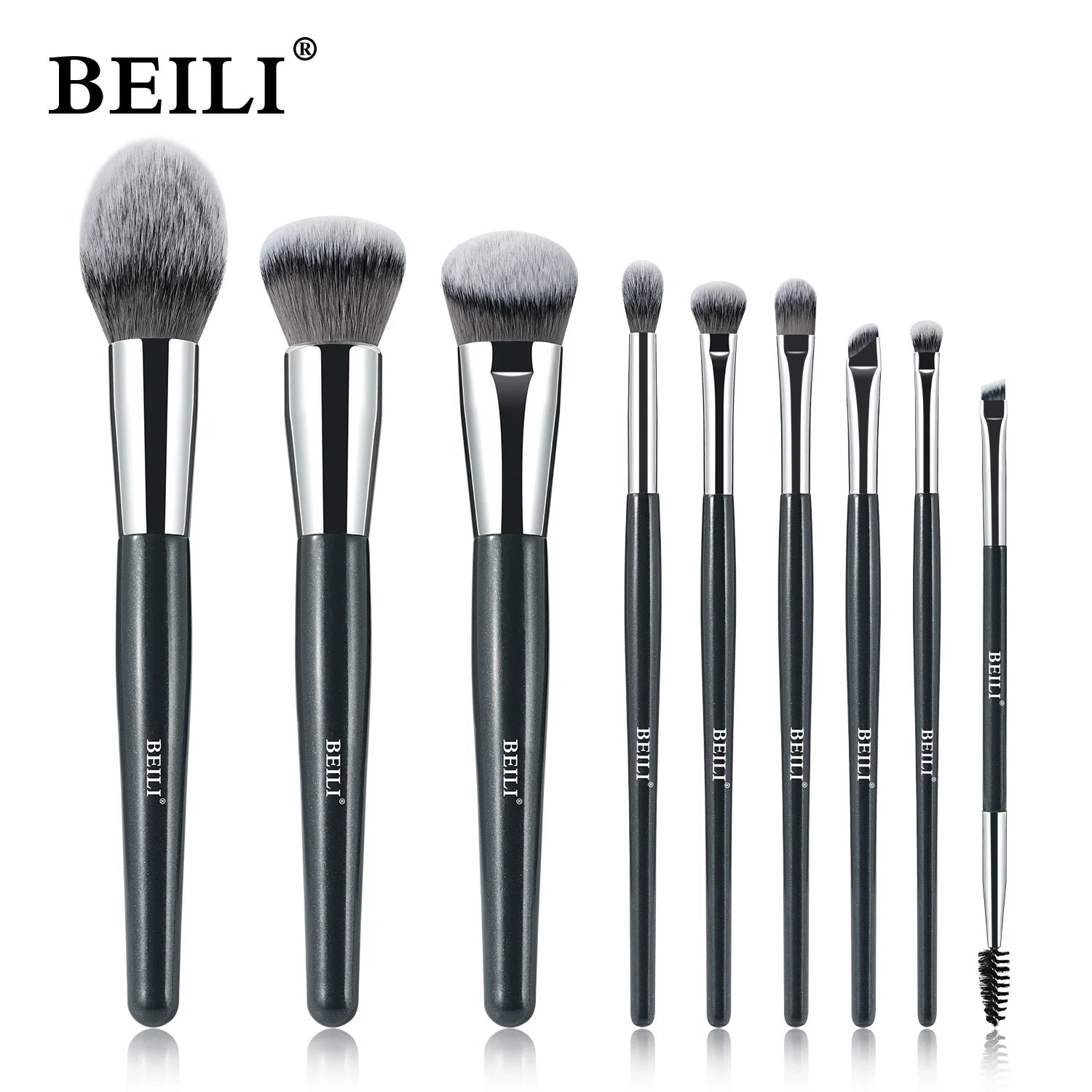 BEILI Professional Makeup Brushes 9/15/30Pcs for Foundation Contour Eyeshadow Blending Synthetic Hair Cosmetics Brush Set - Clikcy