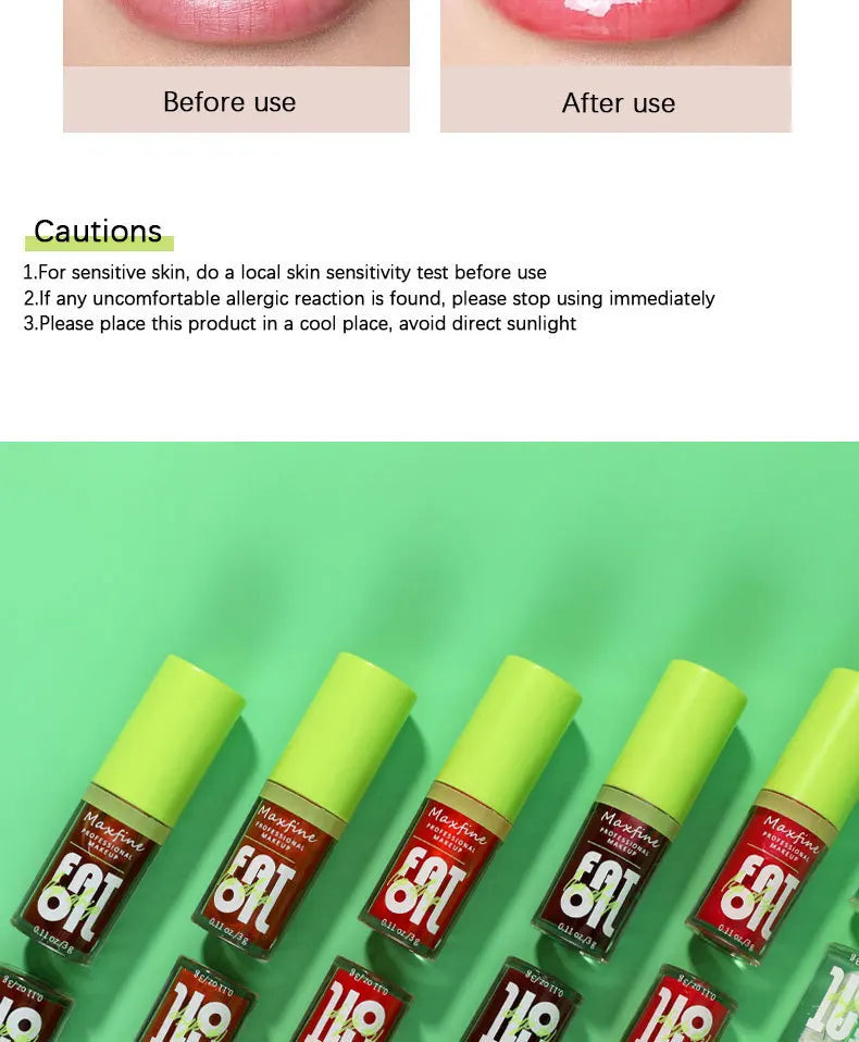 Lip Gloss Waterproof Long-term Moisturizing Non-stick Cup Non-fading Liquid Green Packaging Lip Gloss Cosmetics - Clikcy