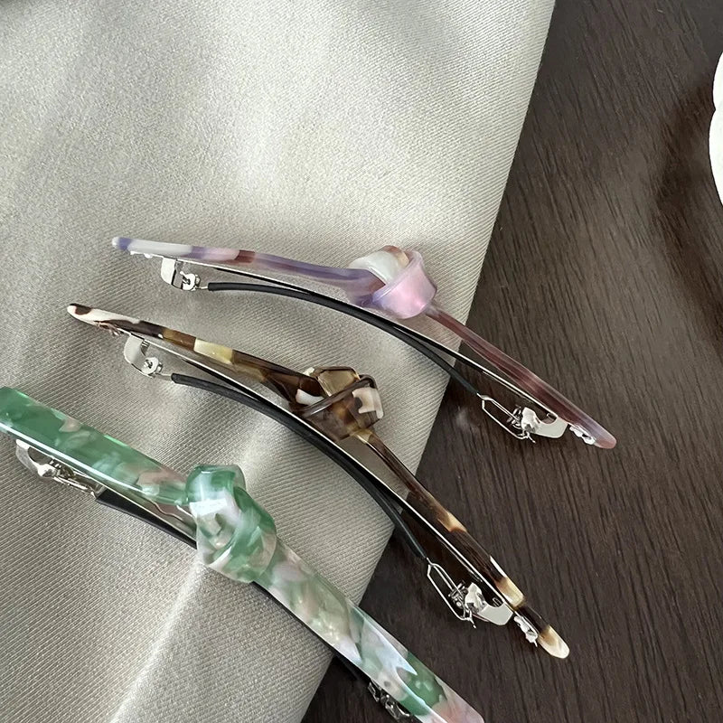 Ruoshui Woman Acetate French Bow Hair Claws Barrettes Hair Trendy Lady Hair Accessories Spring Clip Hairgrip Headwear - Clikcy