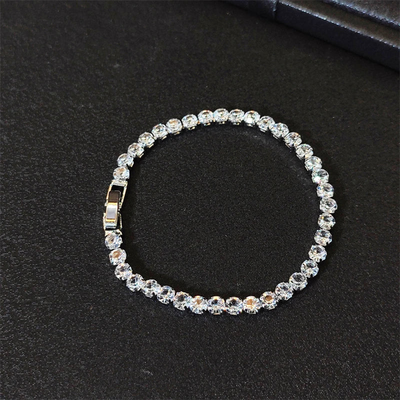 New Fully Inlaid Rhinestone Adjustable Gold Plated Shiny Women's Bracelet Fashion Droplet Shape Zircon Bracelet Jewelry Gift