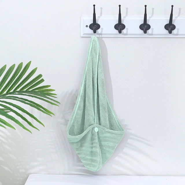 66x25cm Towel Women Adult Bathroom Absorbent Quick-Drying Bath Thicker Shower Long Curly Hair Cap Microfiber Wisp Dry Head Hair - Clikcy