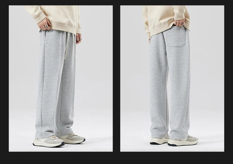 CAAYU Men's Jogger Sweatpants Fashion Hip Hop Japanese Streetwear Drawstring Casual Baggy Trousers Sports Loose Gray Pants Mens - Clikcy