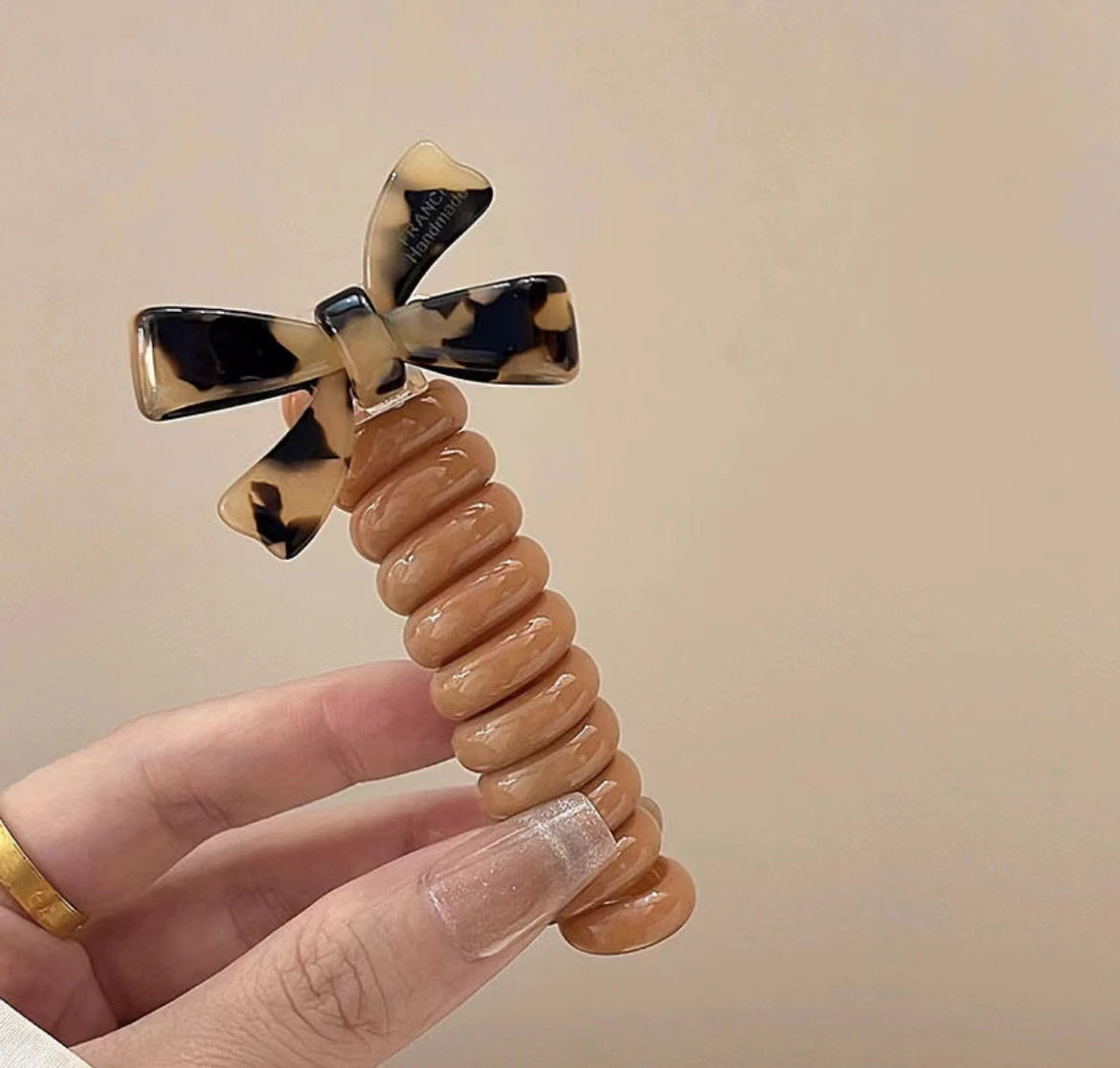 rope adult telephone cable ring Rabbit Cute Hair Ring Large Frosted Adult Hair Tie  head ring Children's telephone hephone Cable