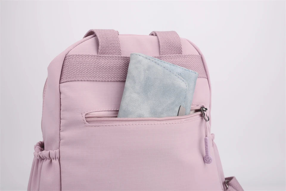 Waterproof Nylon Backpack Women Casual Simple Daypack Large Capacity Schoolbag for Girls Lightweight Back Pack Ladies Travel Bag