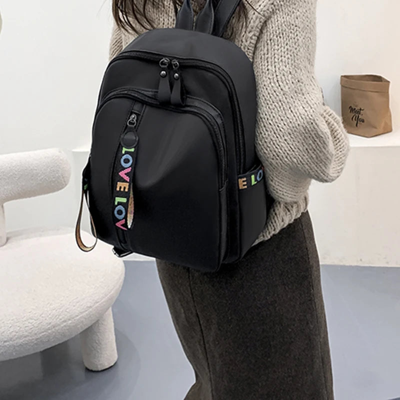 Women's new Korean version of all fashionable Oxford cloth backpack Fashion leisure large capacity travel bag - Clikcy