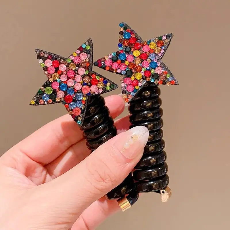 rope adult telephone cable ring Rabbit Cute Hair Ring Large Frosted Adult Hair Tie  head ring Children's telephone hephone Cable - Clikcy