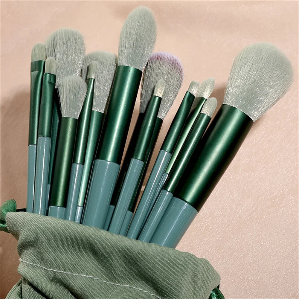 13Pcs Professional Makeup Brushes Set Soft Fluffy for Foundation Blush Powder Eyeshadow Kabuki Blending Makeup Brush Beauty Tool - Clikcy