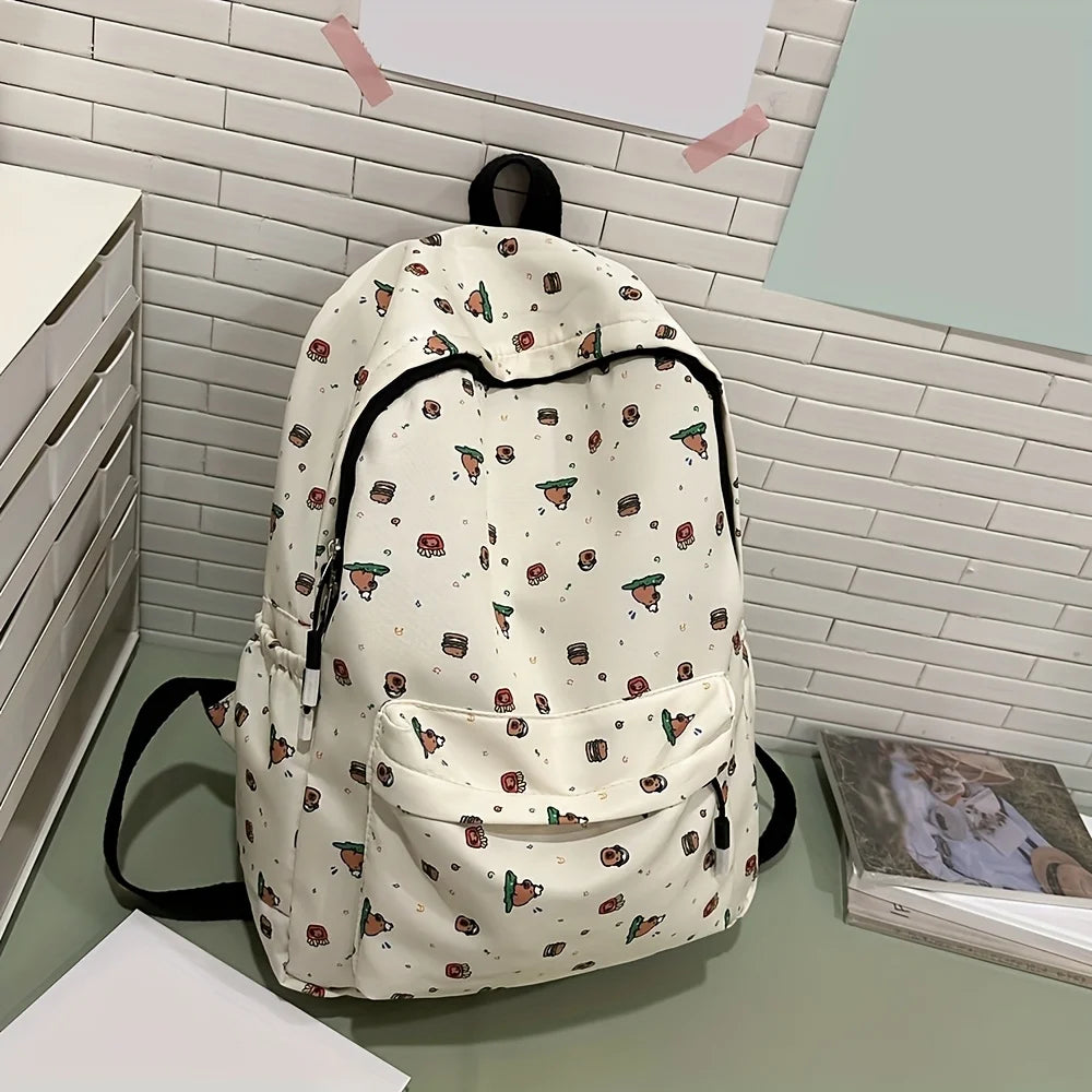 Instagram Cute Cartoon Printed Backpack Harajuku Ulzzang Japanese Soft Girl Bag Girl Backpack - Clikcy