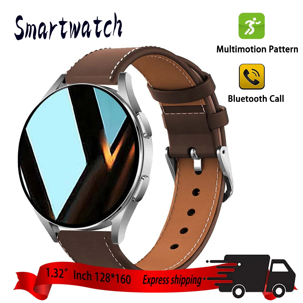 2025 New Business Smartwatch Men 1.32" inch Bluetooth Call Fitness Tracker Smart Wearable Women Wireless Call Watch Android IOS - Clikcy