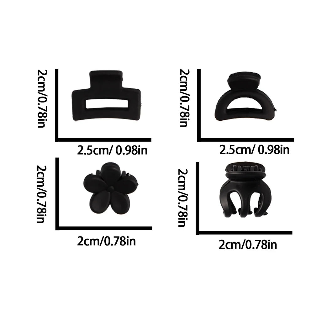 8/6Pcs/set Black Hair Claws Elegant Acrylic Hair Clip Hairpins Barrette Crab Claw Clip Headwear For Women Girls Hair Accessories - Clikcy