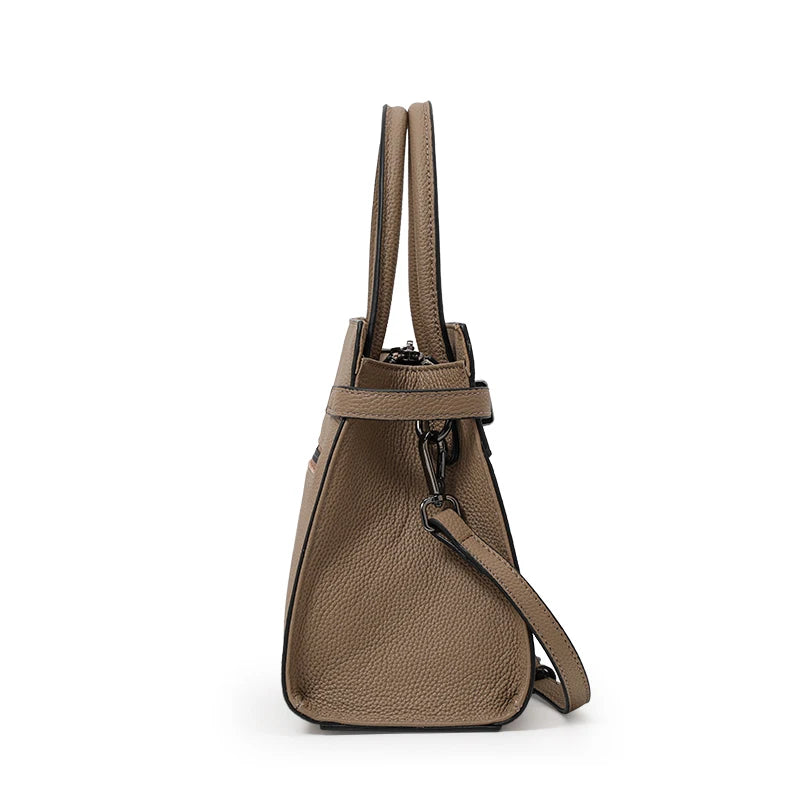 Genuine leather women's bag original first layer cowhide women's hand shoulder simple tote bag occupation - Clikcy