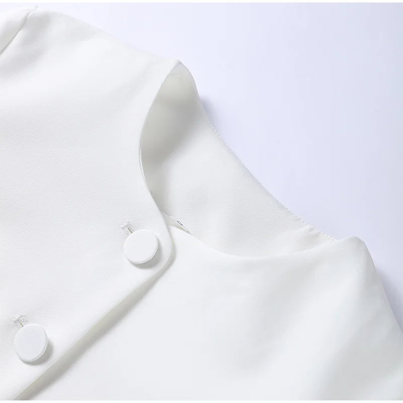 Urban Solid Blazer Skirt Set Women Slim O-neck Single Breasted Jacket Mini A-line Skirt 2025 Spring Elegant Lady Office Outfit - Clikcy