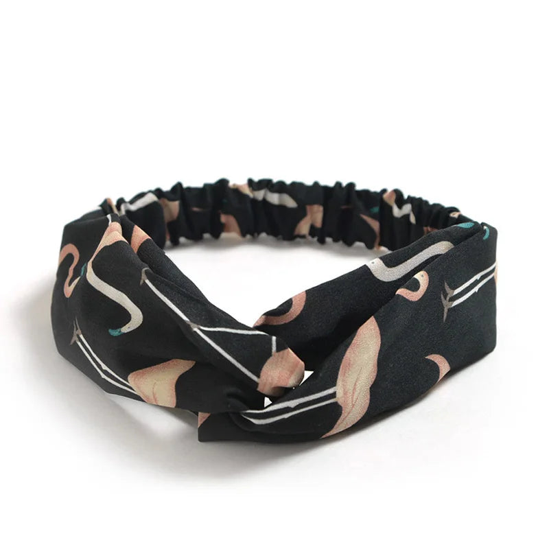 2024 Fashion Women Girls Bohemian Hair Bands Print Headbands Vintage Cross Turban Bandage Bandanas HairBands Hair Accessories