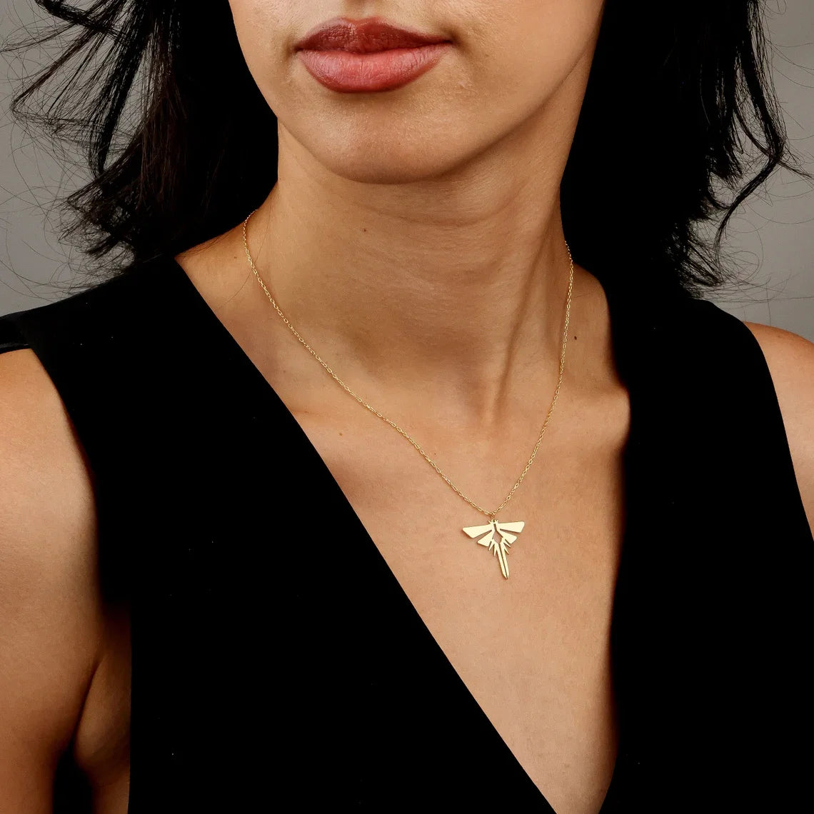 Dainty Last of Us Firefly Necklace Minimalist Fireflies Cosplay Costume Pendant Dog Tag Jewelery Christmas Gift for Movie Lover - Clikcy