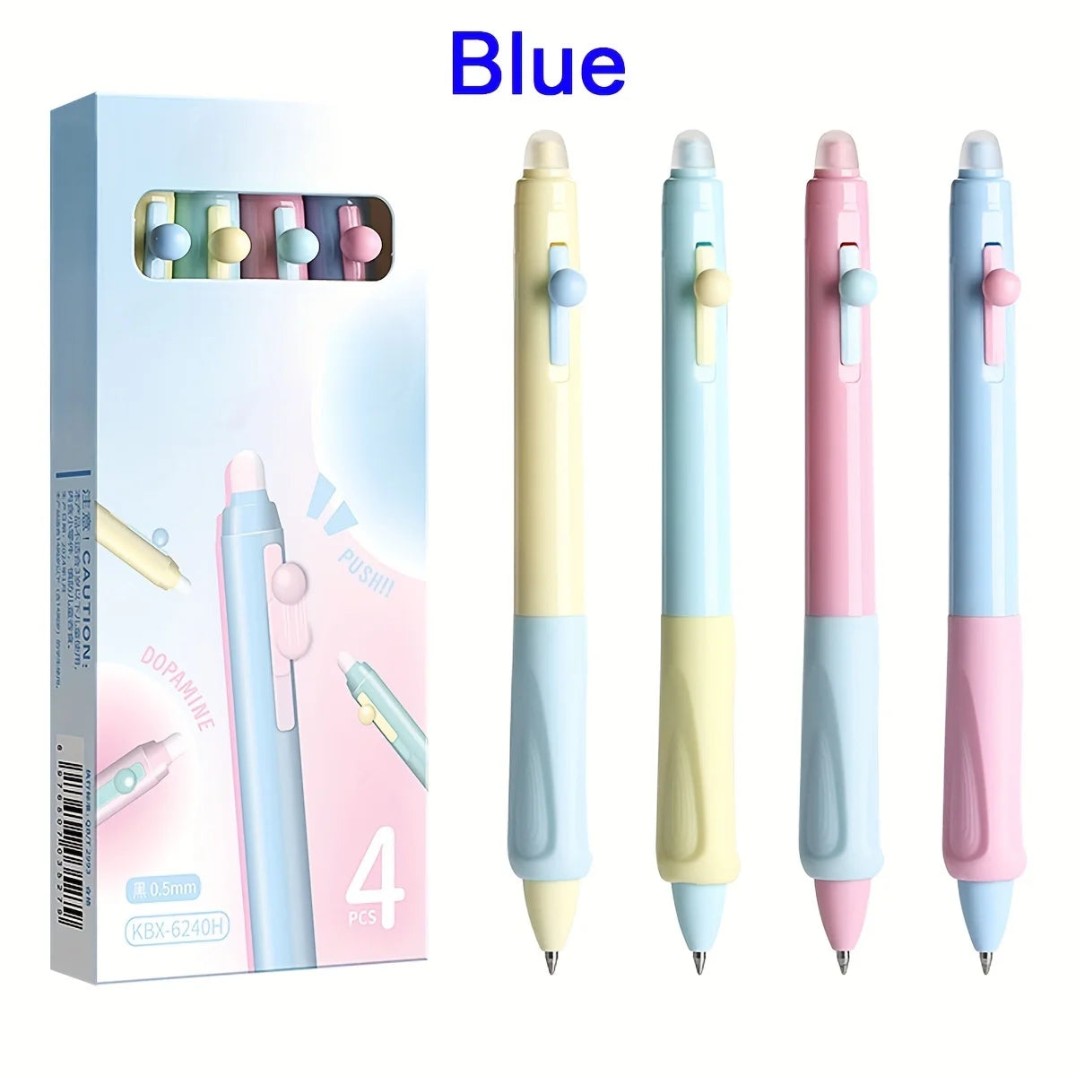 4Pcs/Box Retractable Erasable Gel Pens Fine Point 0.5 mm No Need for White Out, 4pack Black/Blue Ink for Completing Sudoku and C - Clikcy