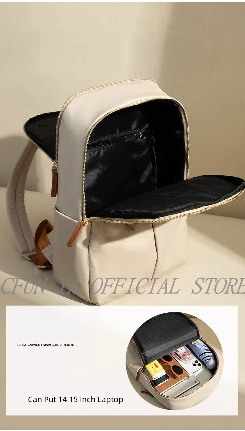 CFUN YA Luxury  2024 Summer Trend Women Backpack 14 Inch Laptop Bag Pack Travel Student Schoolbag Teen Girls Bookbag рюкзак женс - Clikcy
