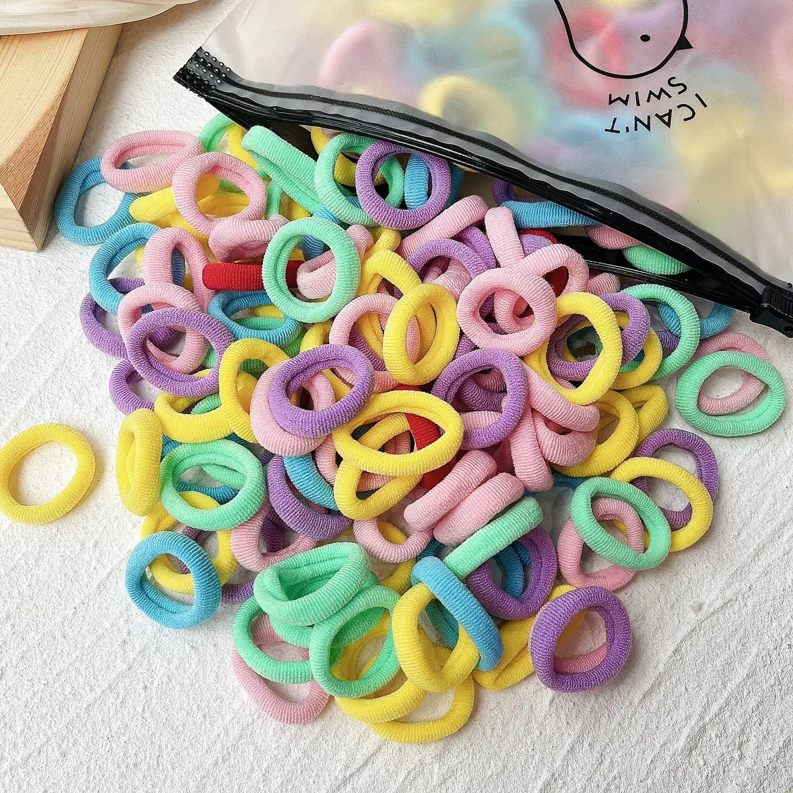 20/50pcs Kids Elastic Hair Bands Girls Sweets Scrunchie Rubber Band for Children Hair Ties Clips Headband Baby Hair Accessories - Clikcy