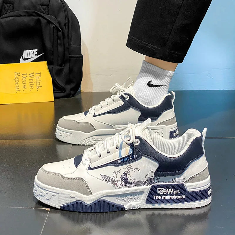 Skateboarding Shoes for Men Male Running Breathable Sports board White Shoes Sneakers Men Shoes Brand Casual Shoes for Men - Clikcy