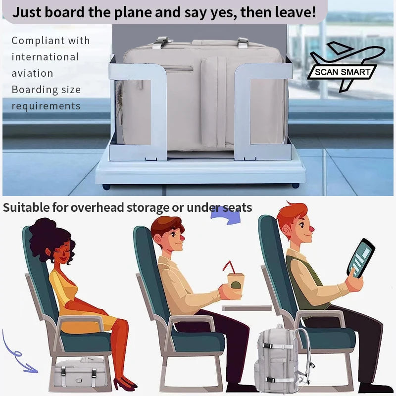 Buylor Easyjet 45x30x20 Travel Backpack Women Airplane Cabin Luggage Carry On 15" Laptop Backpack Large Capacity Flight Backpack - Clikcy