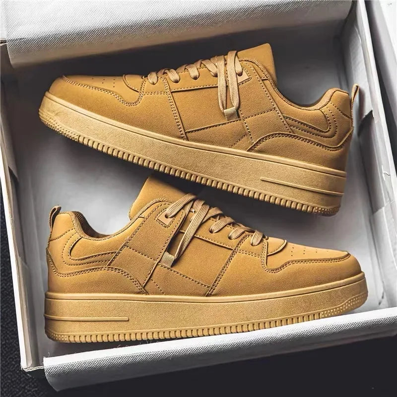 Men's Breathable Spring Summer Casual Shoes Student Fashion All-Match Lightweight Sporty Board Shoes Comfortable Rubber Sole