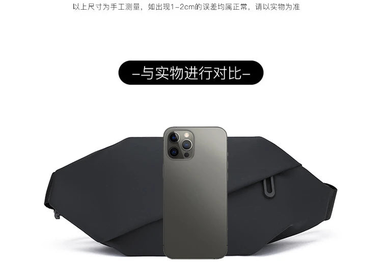 Men Minimalist Outdoor Sports Running Jogging Waist Bag Man Waterproof Fanny Pack Stylish Cross Body Belt Bag Waist Bag for Men - Clikcy