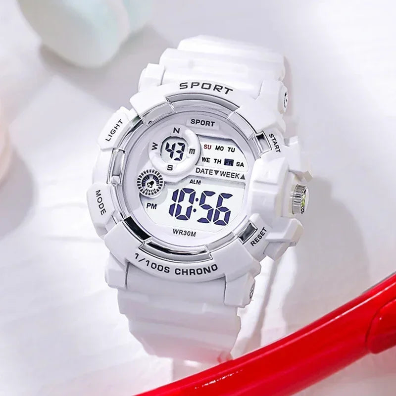 YIKAZE Fashion Sports Watches Men Women Digital Watch Waterproof Luminous Alarm Clock Electronic Wristwatch for Kids Children - Clikcy