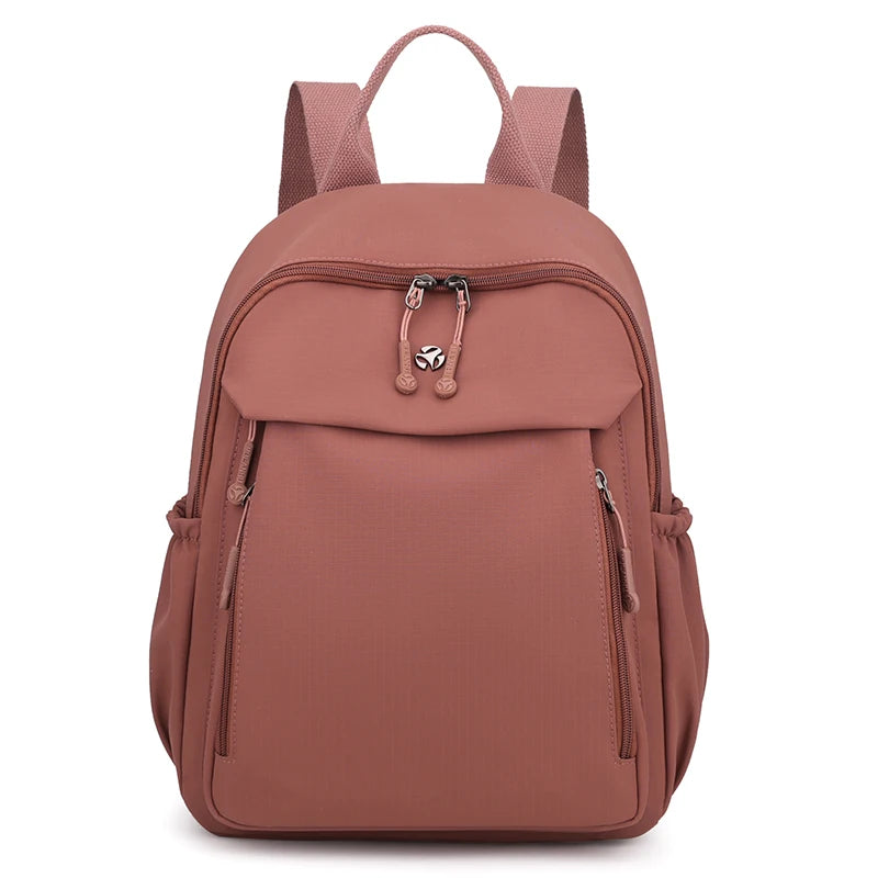 Casual Backpack Women Waterproof Nylon Back Pack Large Capacity Student Daypack Simple Schoolbag for Girls Ladies Travel Bags