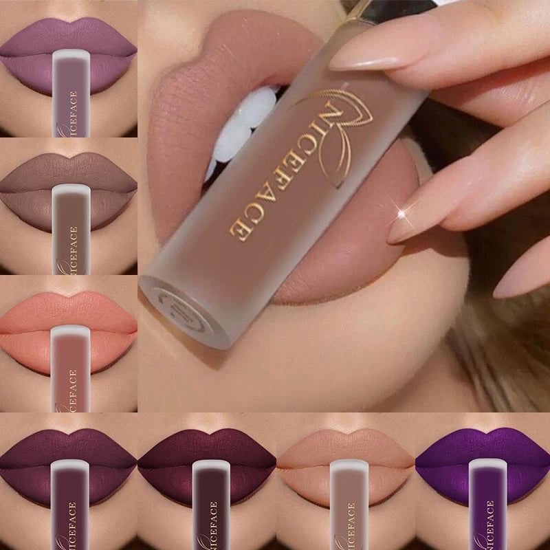 NICEFACE 29 Colors Liquid Lipstick Makeup Waterproof Matte Red Lip Gloss Long Lasting Nude Lip Tint Makeup Pigment Cosmetics - Clikcy