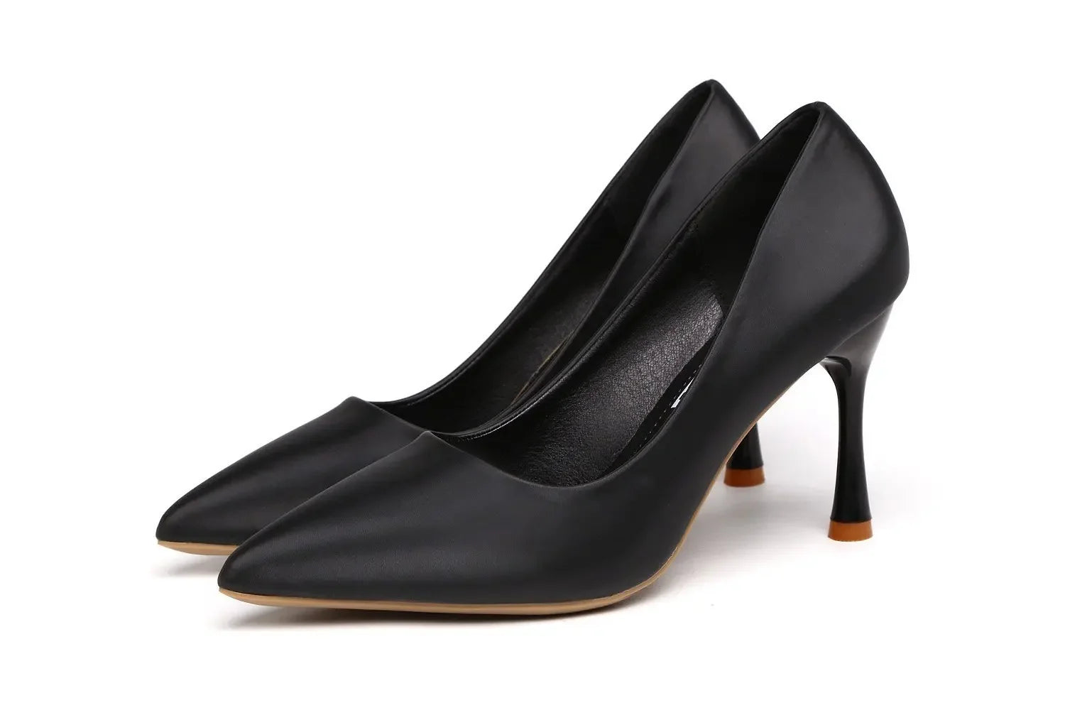 Korean Style Women's Pointed Toe High Heels Slim Fit Professional Work Shoes Solid Color Simple Design Adult Summer Footwear - Clikcy