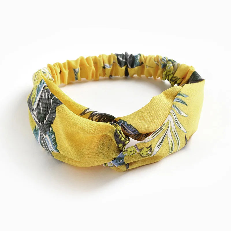 2024 Fashion Women Girls Bohemian Hair Bands Print Headbands Vintage Cross Turban Bandage Bandanas HairBands Hair Accessories