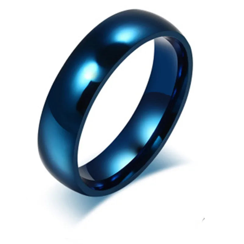 Fashion Simple Gold Plated Glossy Ring Classic Couple Banquet Exquisite Jewelry - Clikcy