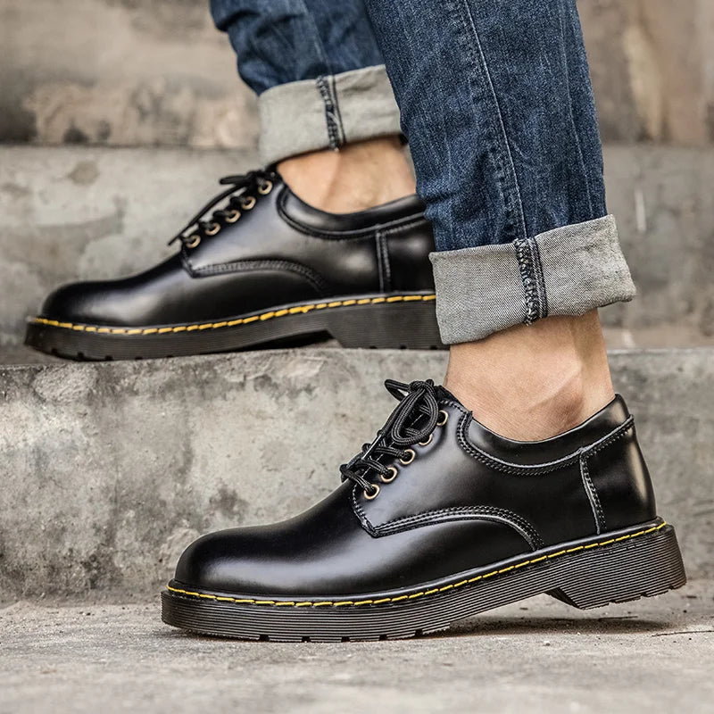 Autumn Classic Luxury Leather Shoes Men Casual Business Oxford Shoes Men Tooling Shoes Men Designer Black Formal Shoes For Men