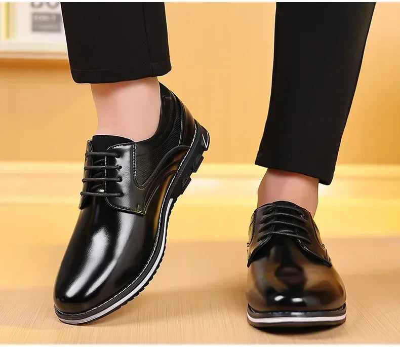 Men's Casual Leather Shoe Spring 2024 Men's Shoes Comfortable Silp on Work Shoes Male Soft Non-slip Loafers Summer Flat Shoe