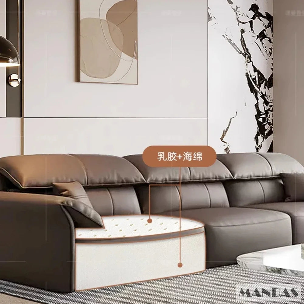 Linlamlim Electric Sofa Convertible for Cinema Living Room | Genuine Leather Electric Multifunction Sofa Bed | Folding Sofa Beds - Clikcy