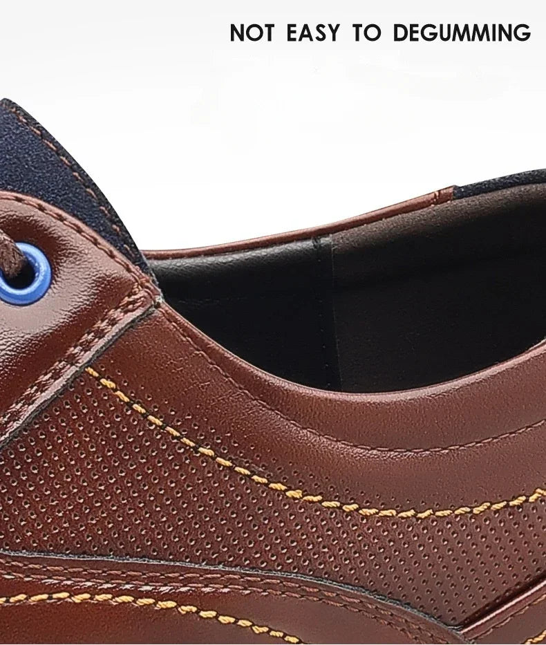 Men's Casual Leather Shoe Spring 2024 Men's Shoes Comfortable Silp on Work Shoes Male Soft Non-slip Loafers Summer Flat Shoe