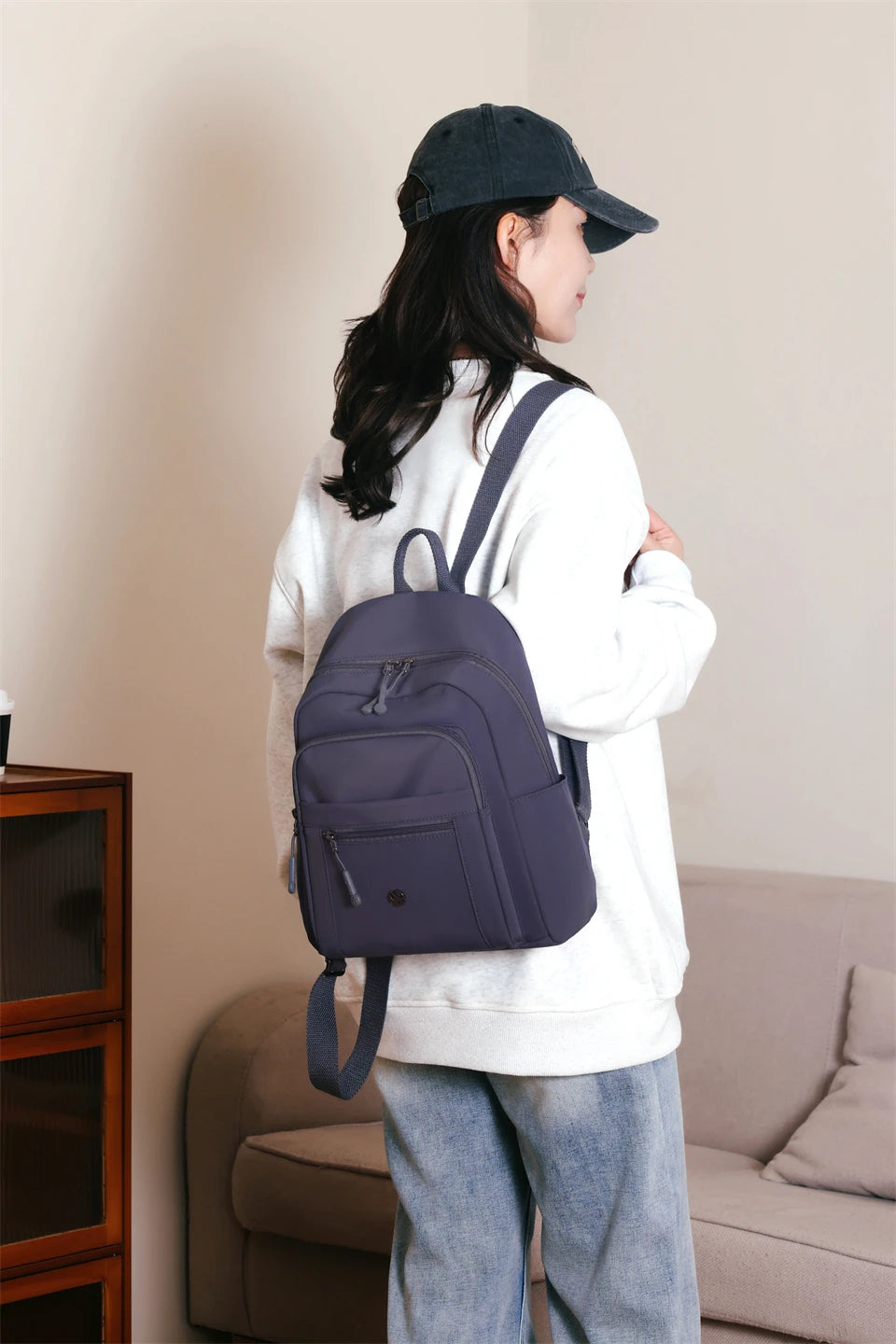 Waterproof Nylon Back Pack Women Multi Pockets Backpacks for Student Daypack Big School Bag Ladies Large Capacity Travel Bag - Clikcy