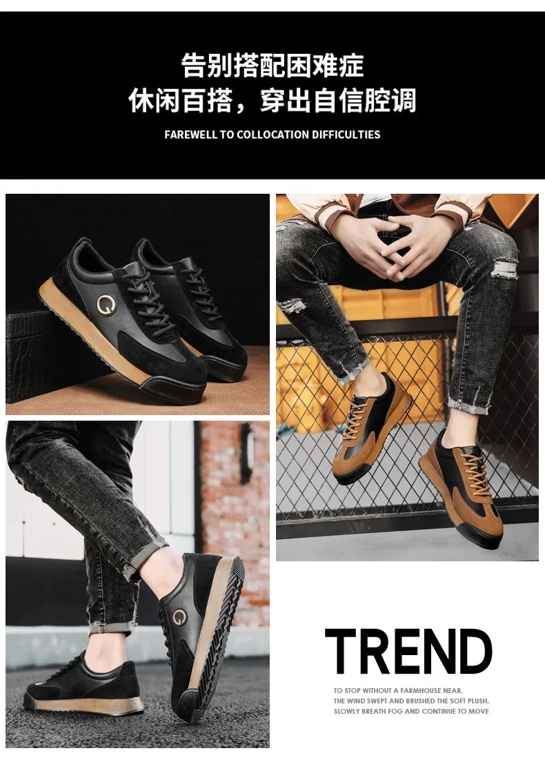 Luxury Men's Casual Shoes 2024 New High Quality Leather Shoes for Men Fashion Comfortable Sports Shoe Outdoor Men's Tennis Shoes