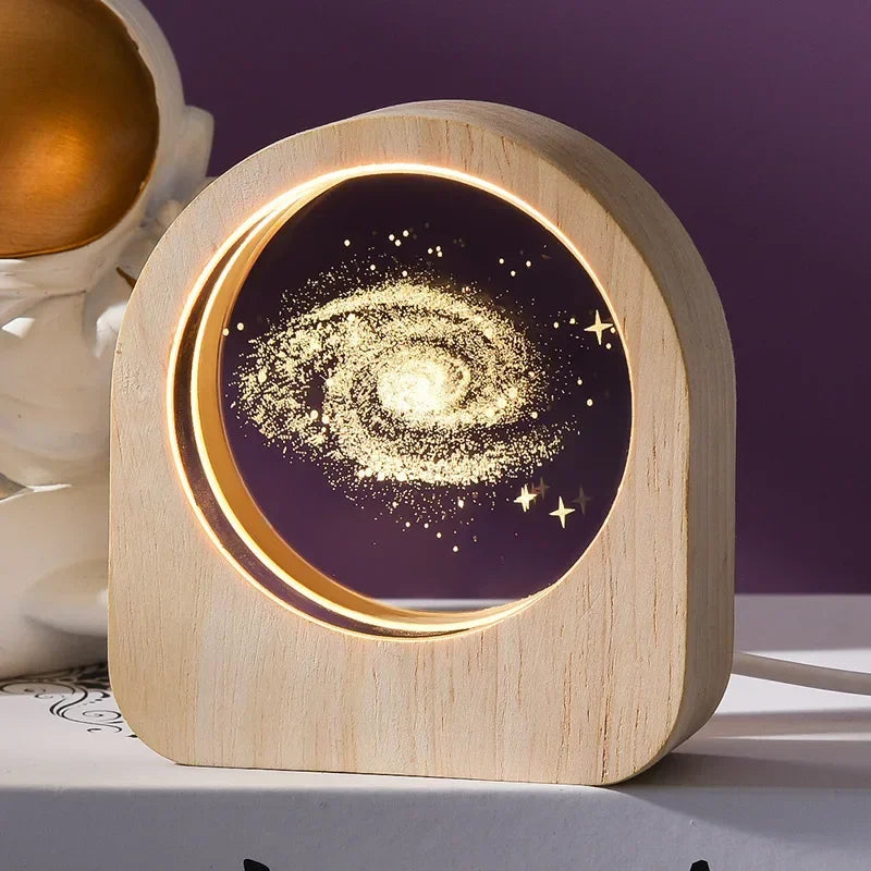 3D Crystal Glass Craft Decoration Laser Engraved Solar System astronomy Valentine's Day gift Birthday Gift Desktop Decoration - Clikcy