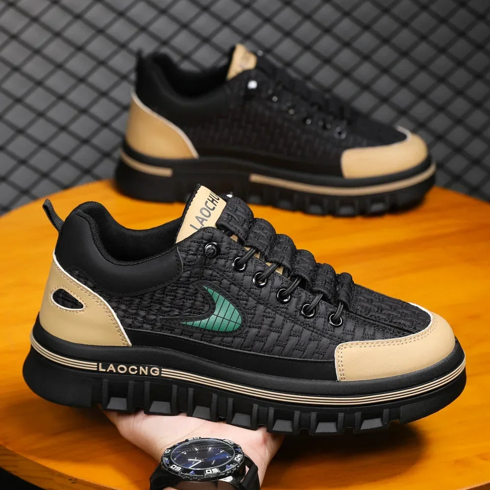 Spring and Autumn paragraph Men Chunky Sneakers Fashion Non-slip  Men's Sneakers comfortable Casual Board Shoe